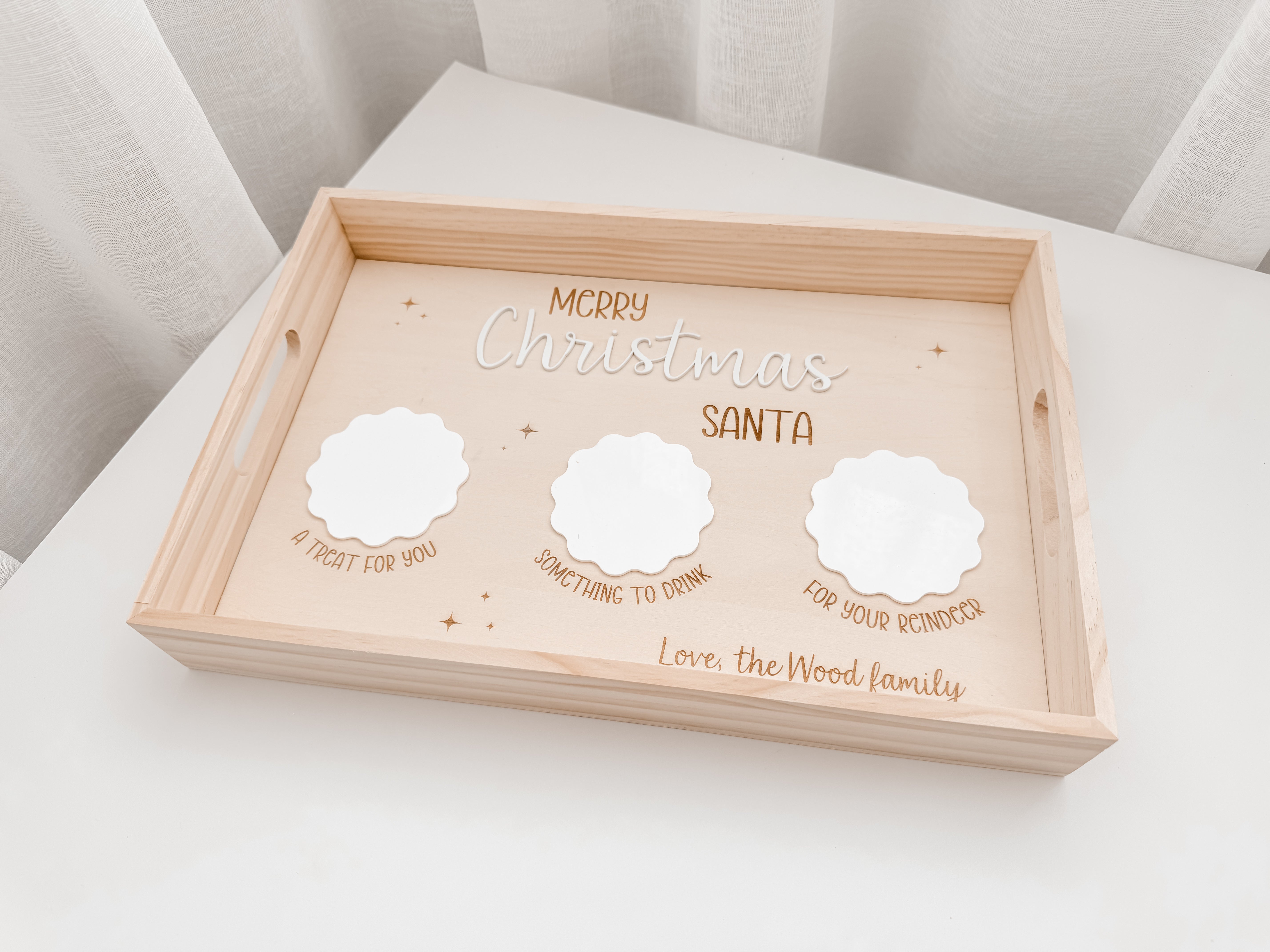 MERRY CHRISTMAS SANTA TREAT BOARD