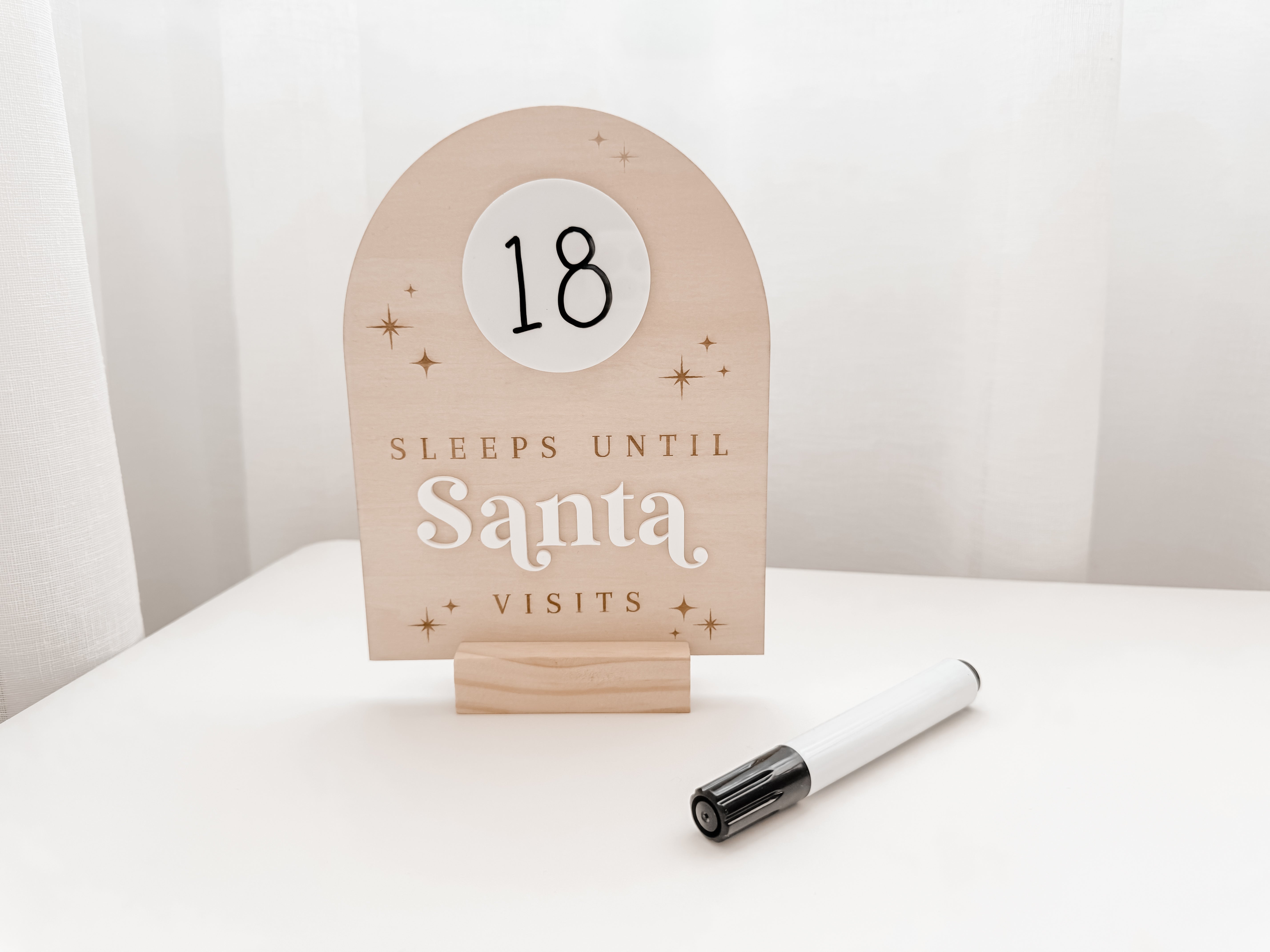 CHRISTMAS COUNTDOWN - SLEEPS UNTIL SANTA VISITS