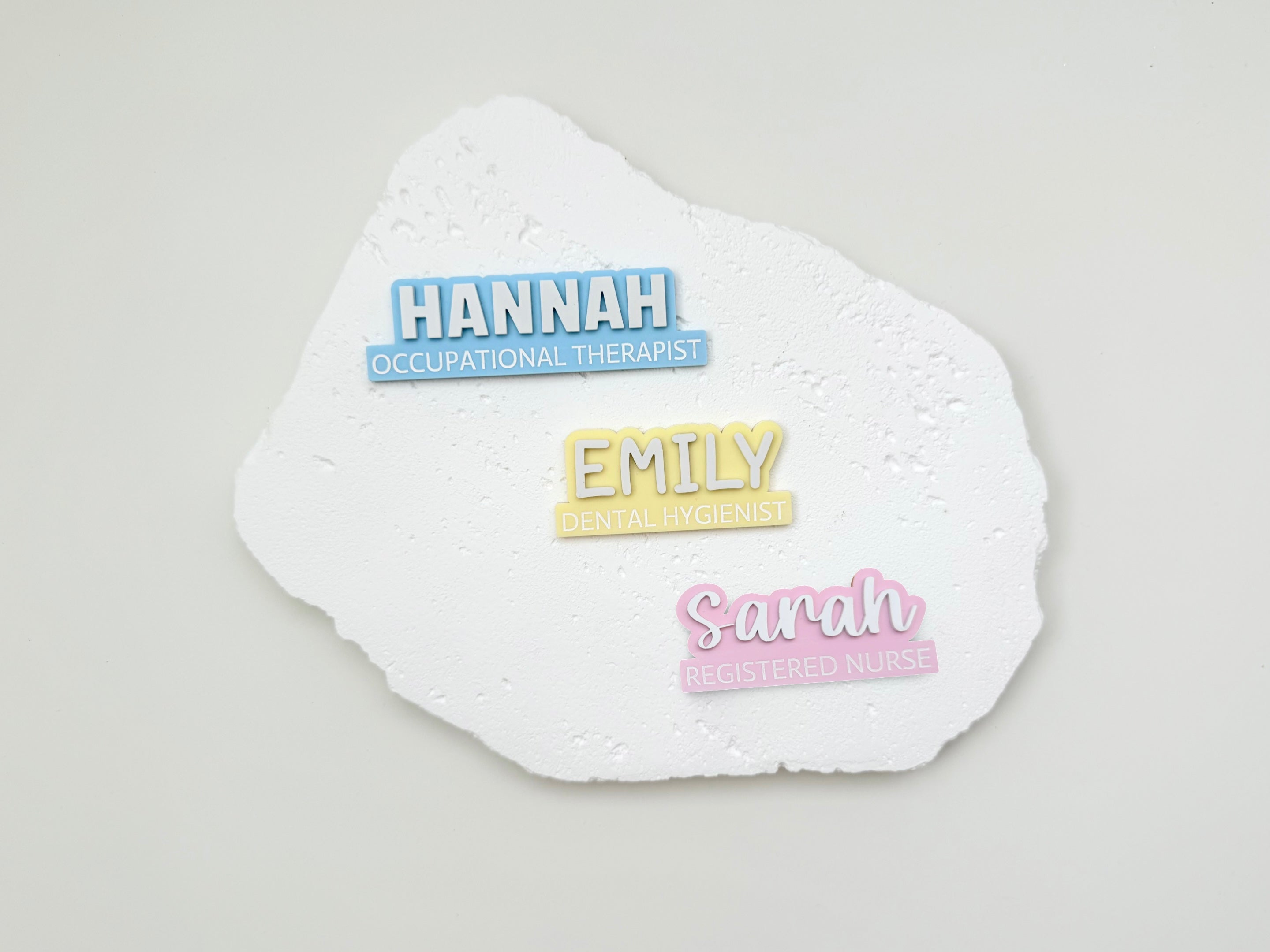 ACRYLIC WORK NAME BADGE