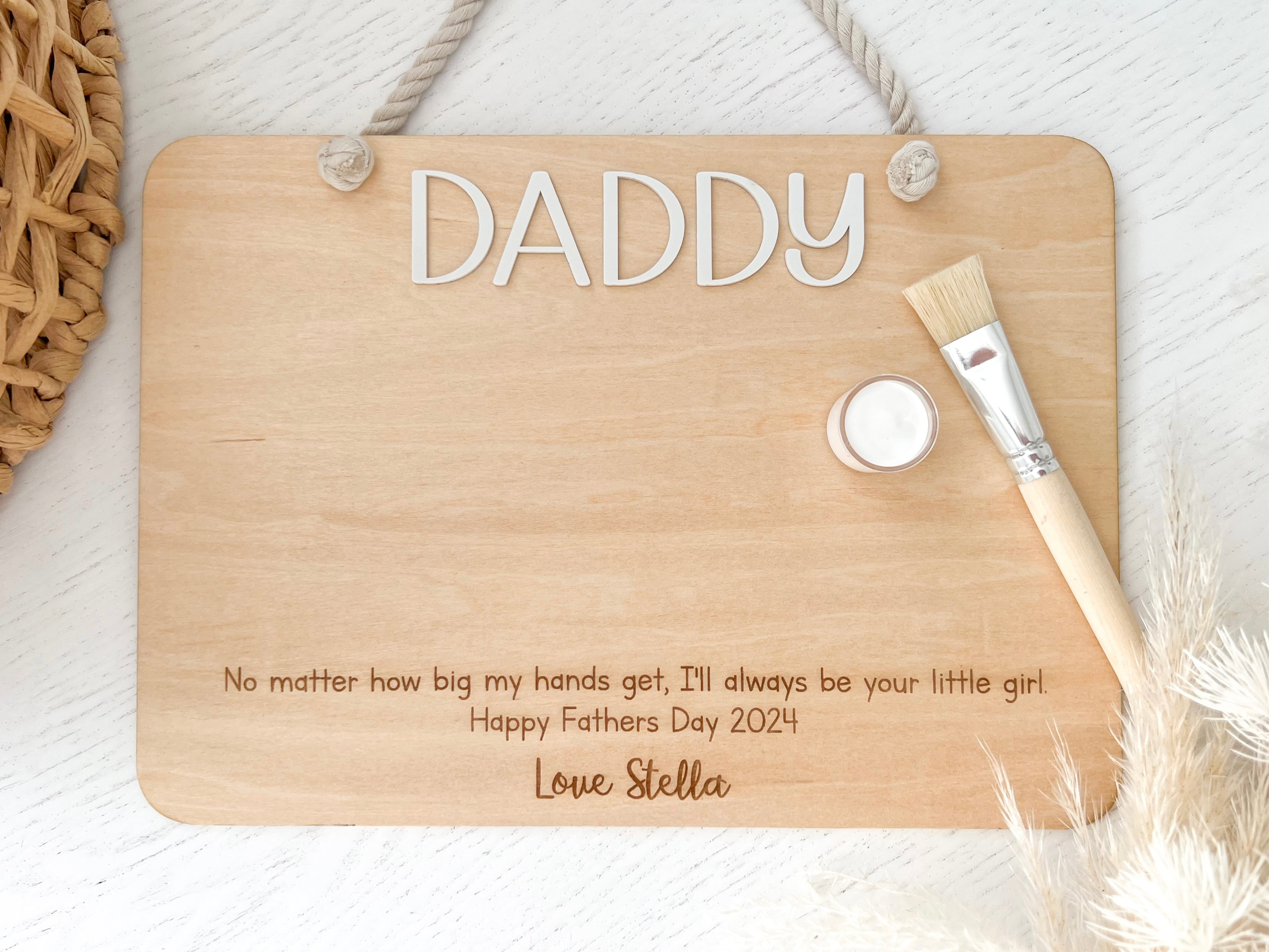 PERSONALISED FATHERS DAY HAND/FOOT PLAQUE