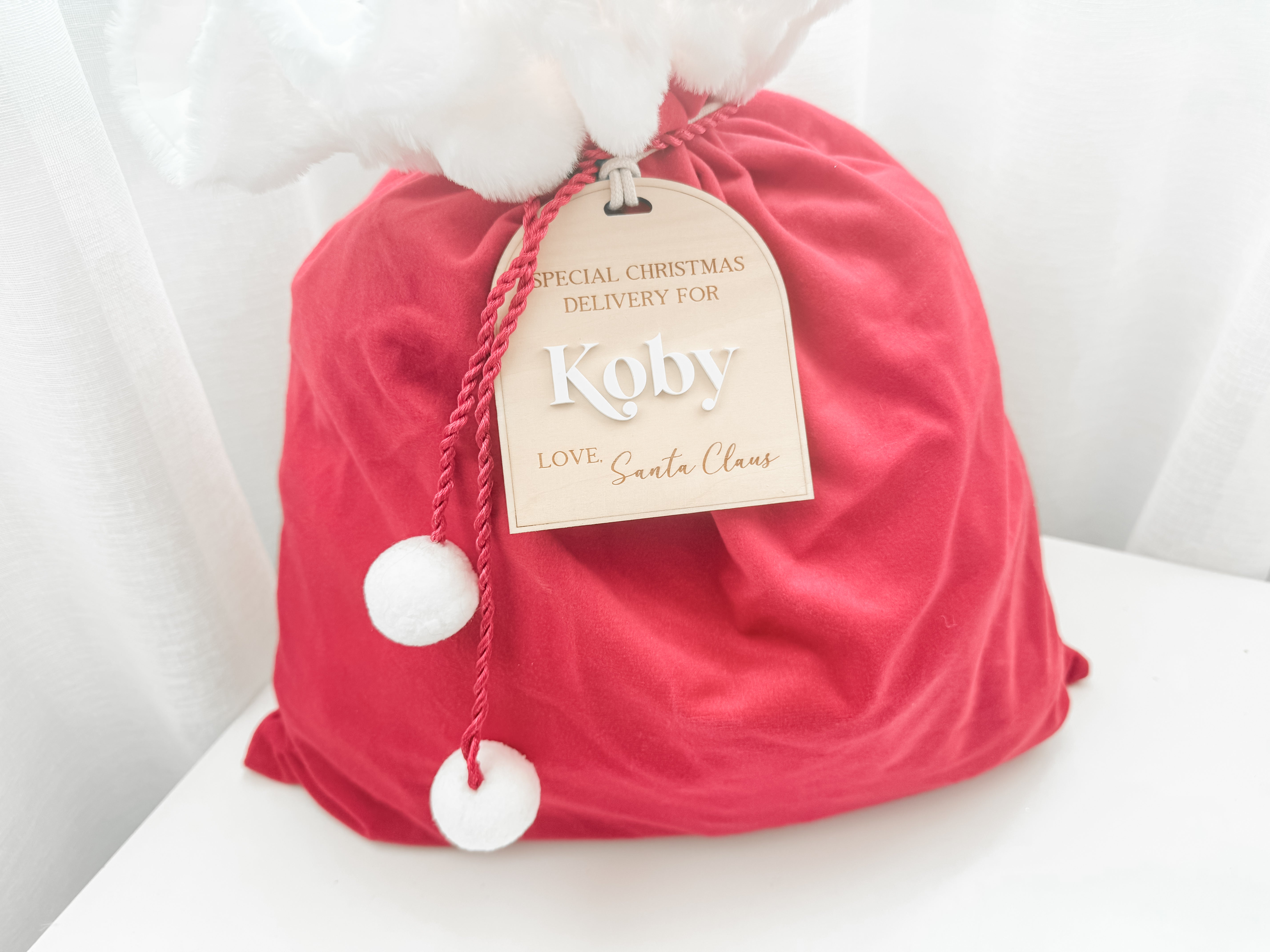 PERSONALISED SANTA SACK TAG ARCH
