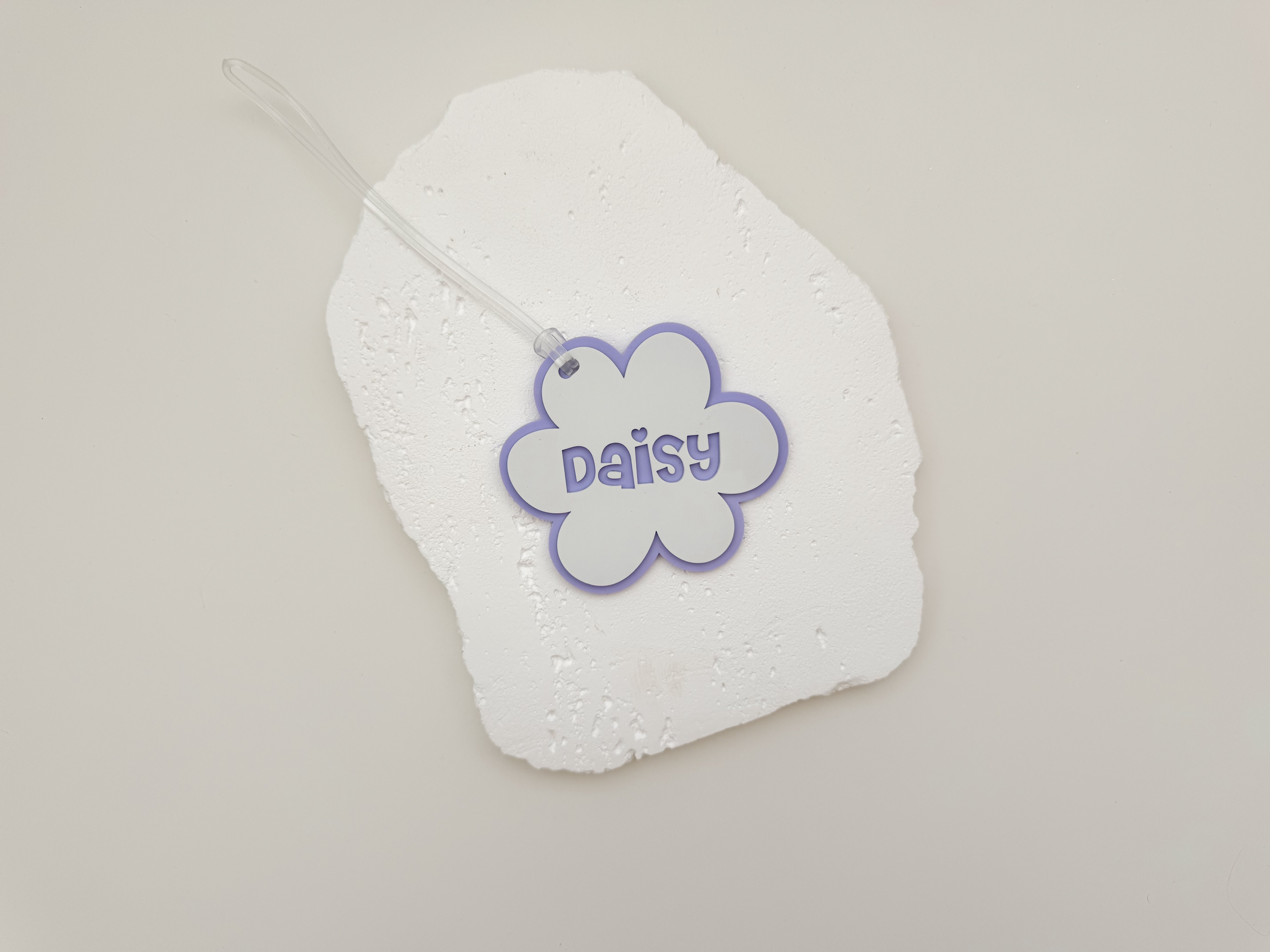 PERSONALISED FLOWER BAG TAG