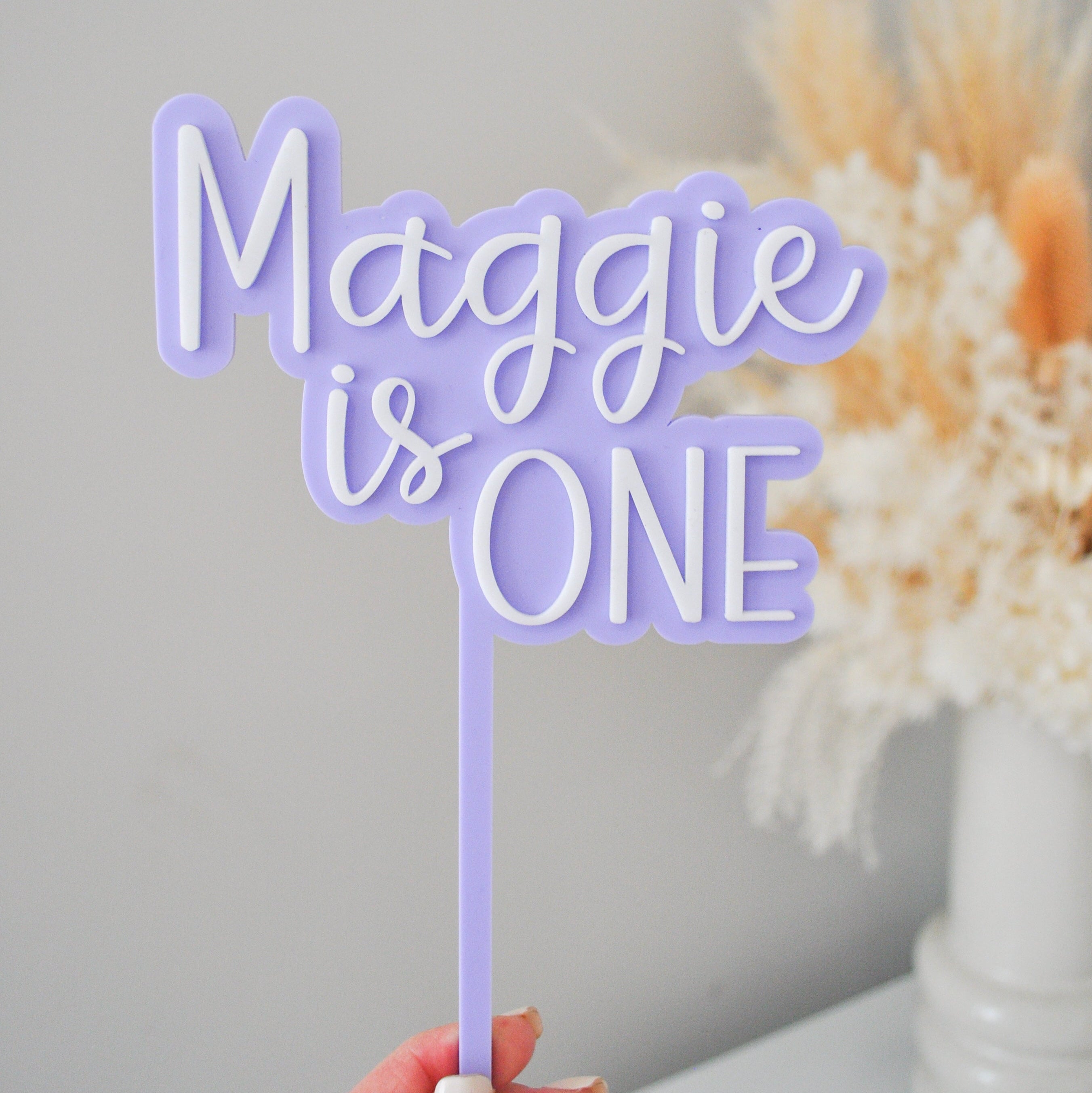 CUSTOM ACRYLIC CAKE TOPPER