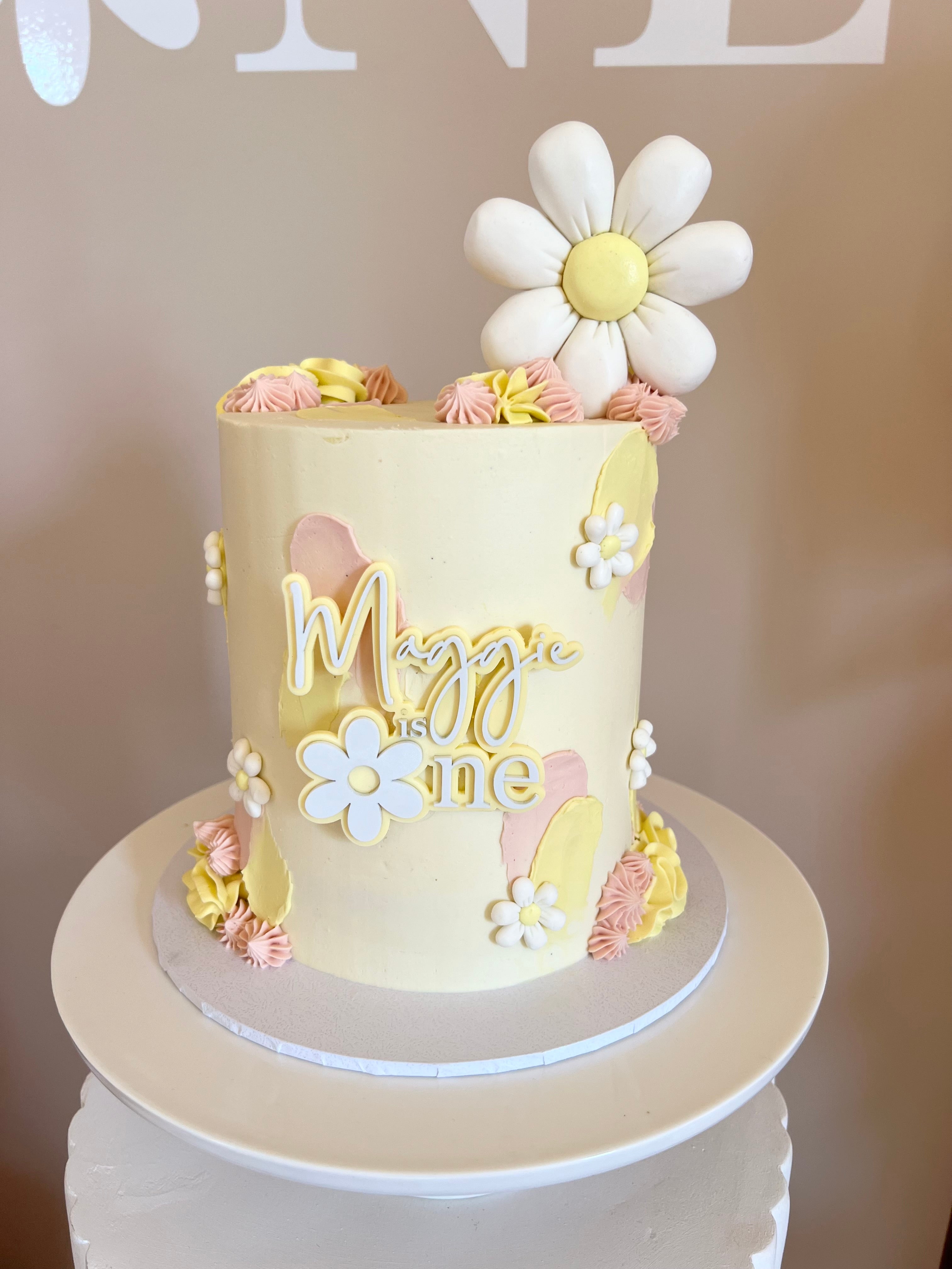 FIRST BIRTHDAY ACRYLIC CAKE CHARM