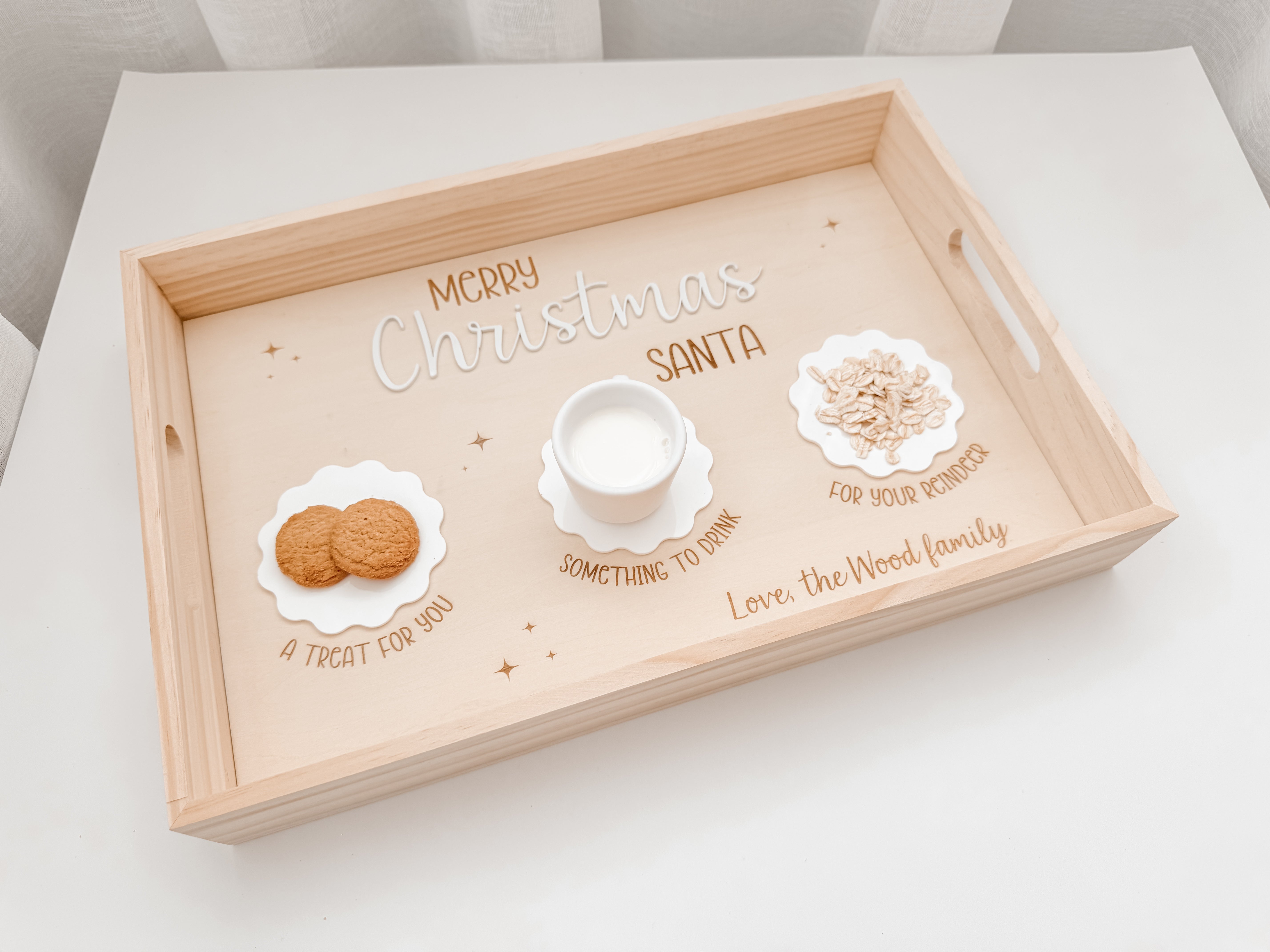 MERRY CHRISTMAS SANTA TREAT BOARD