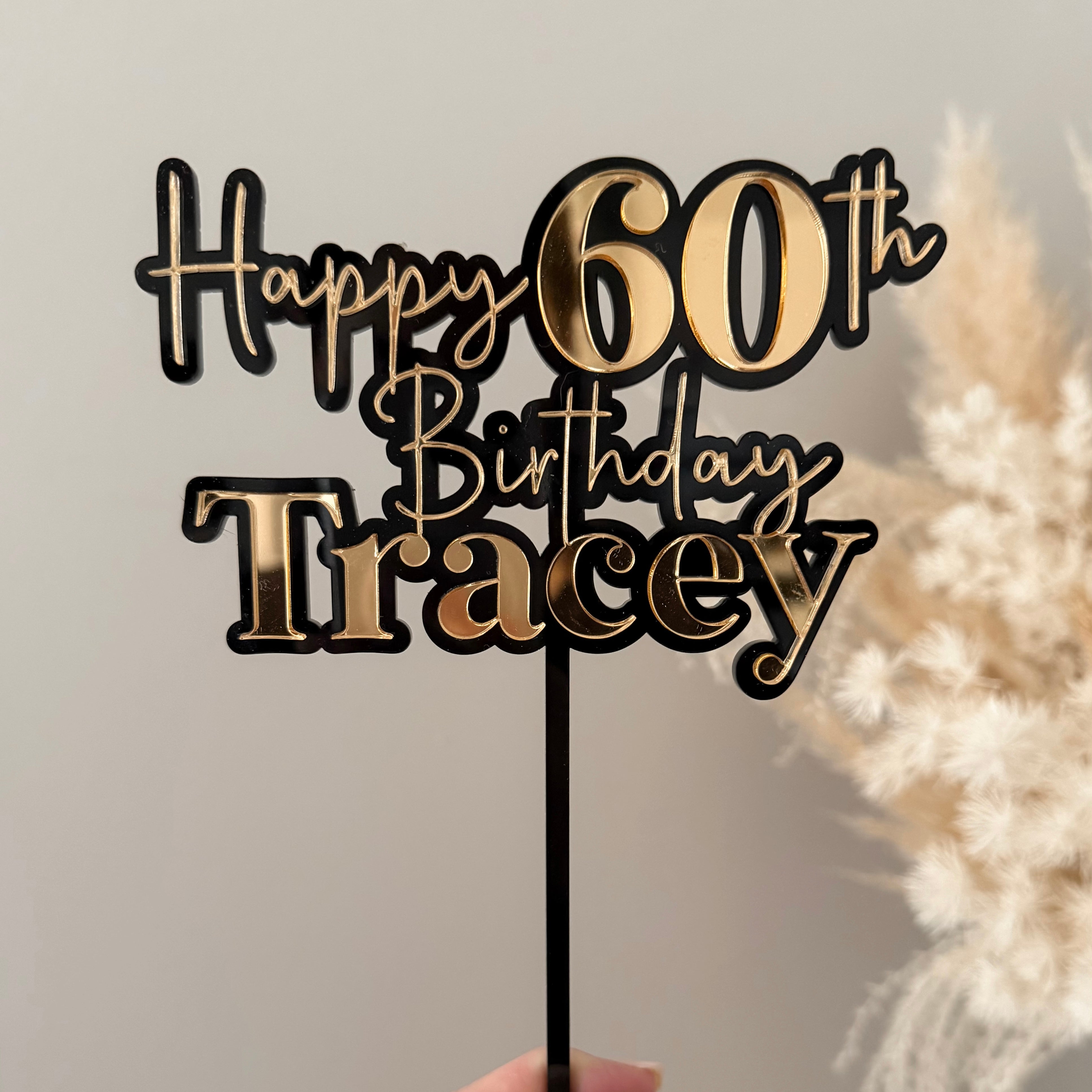 PERSONALISED ACRYLIC CAKE TOPPER