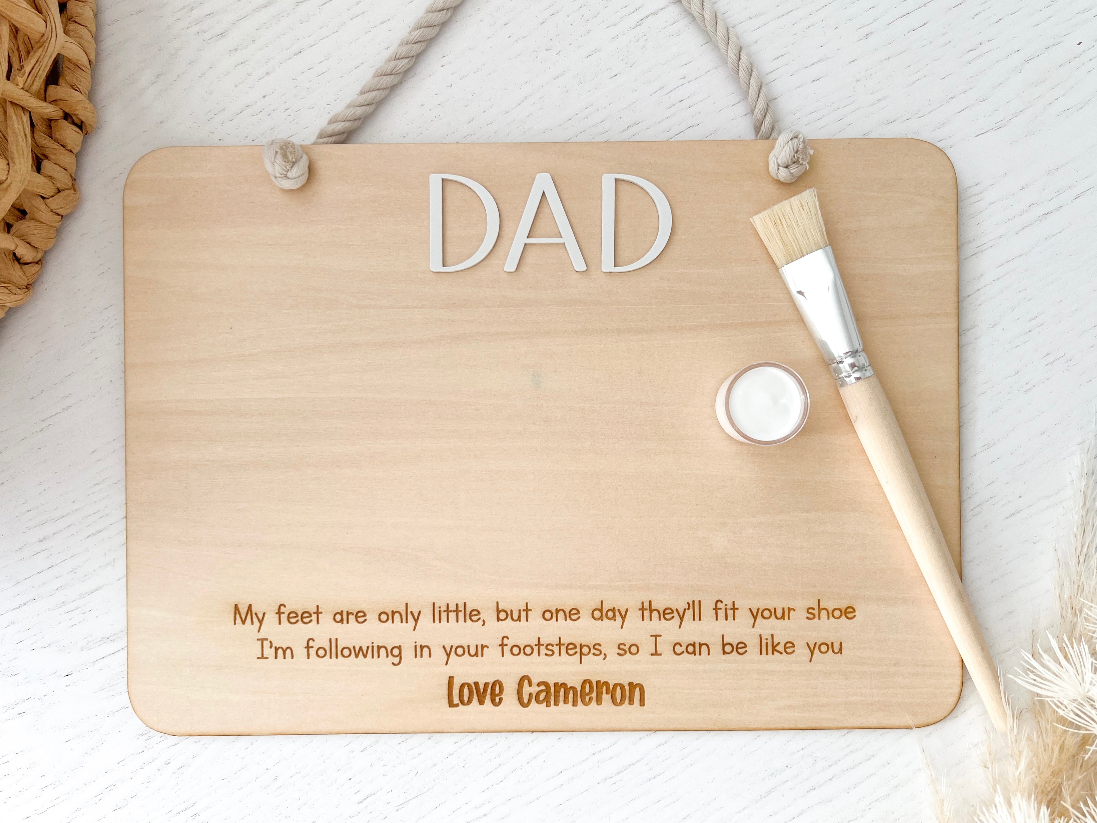 PERSONALISED FATHERS DAY HAND/FOOT PLAQUE