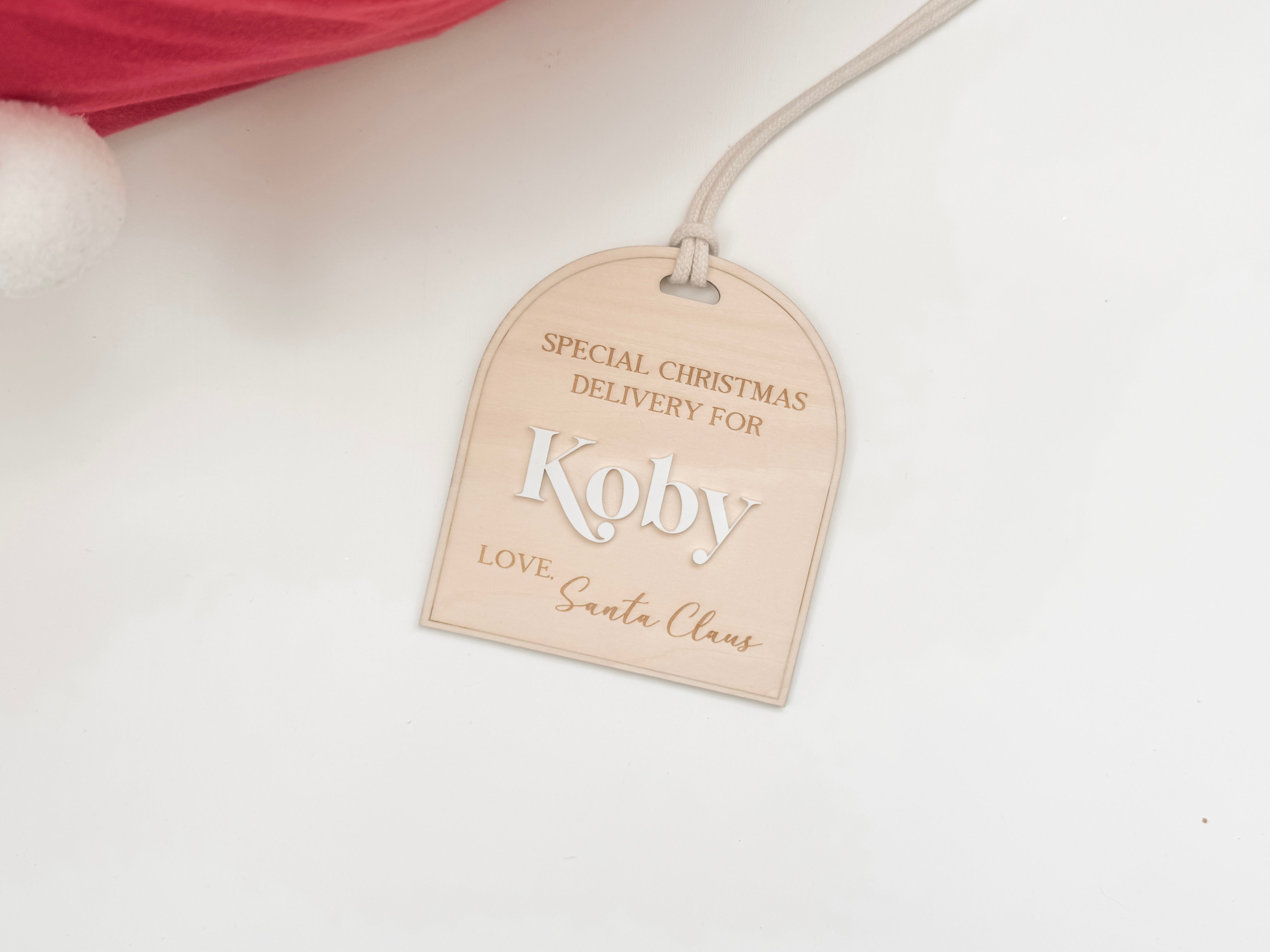 PERSONALISED SANTA SACK TAG ARCH