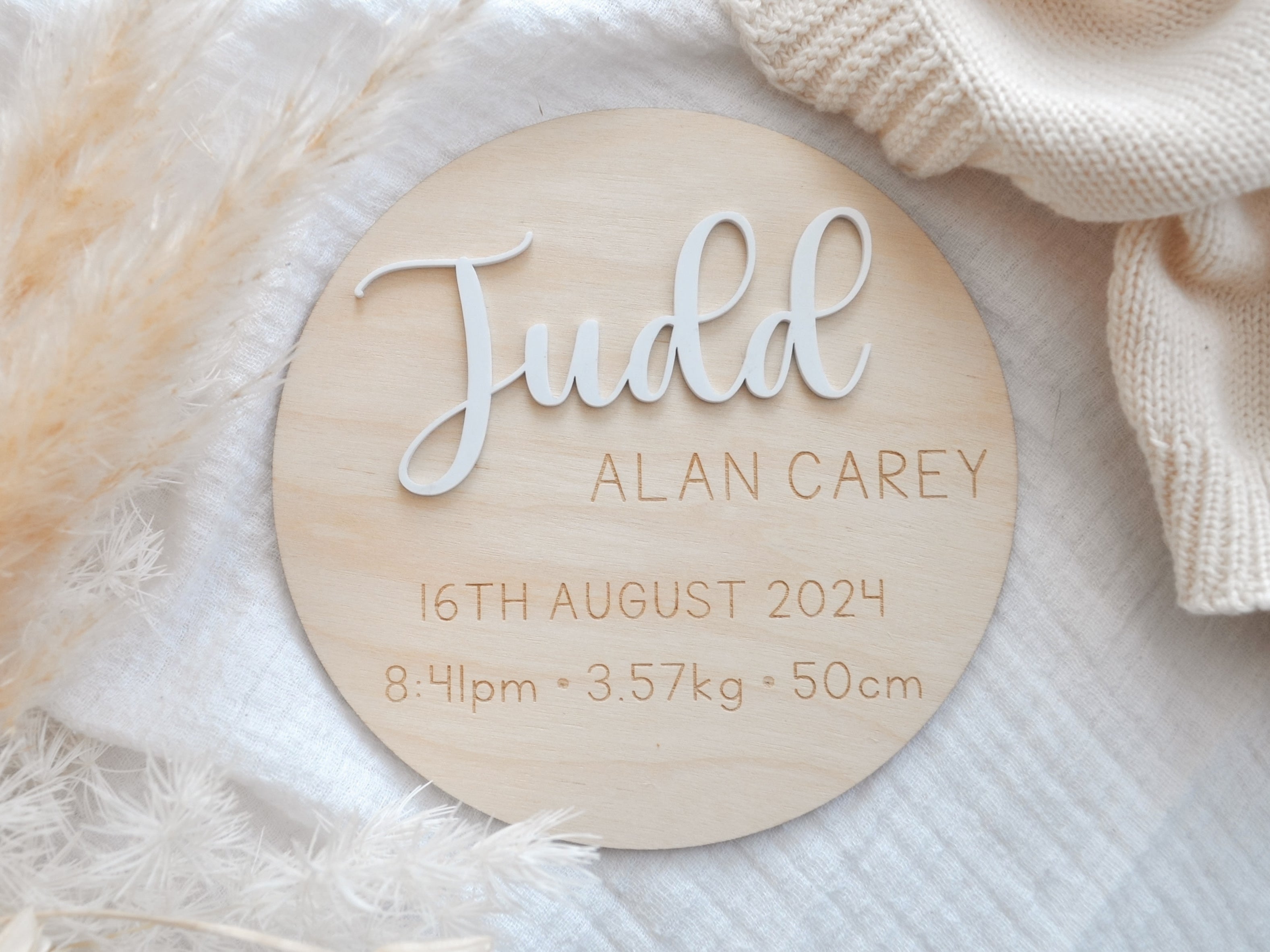 PERSONALISED BIRTH ANNOUNCEMENT PLAQUE