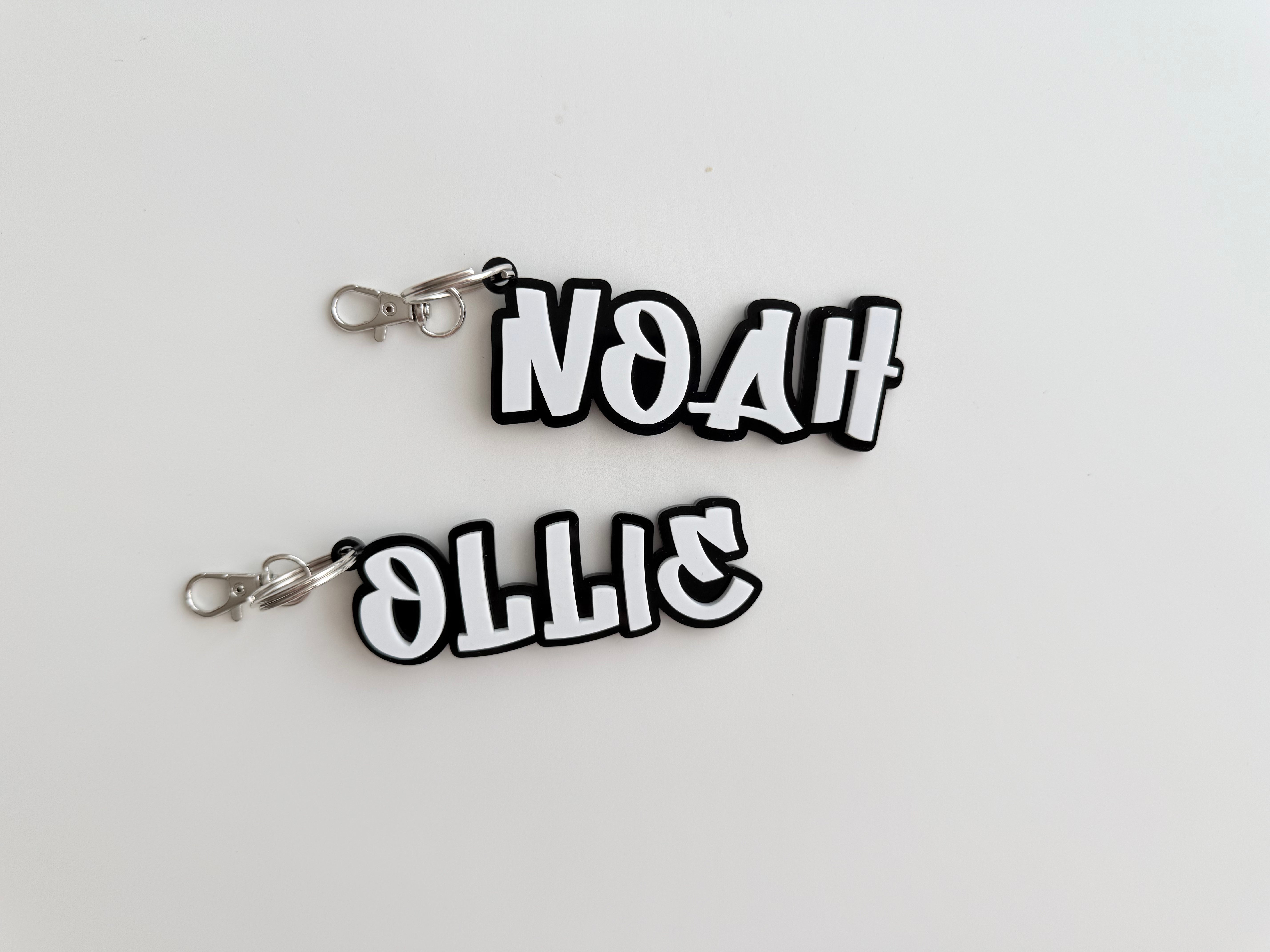 GRAFFITI ACRYLIC BAG TAG