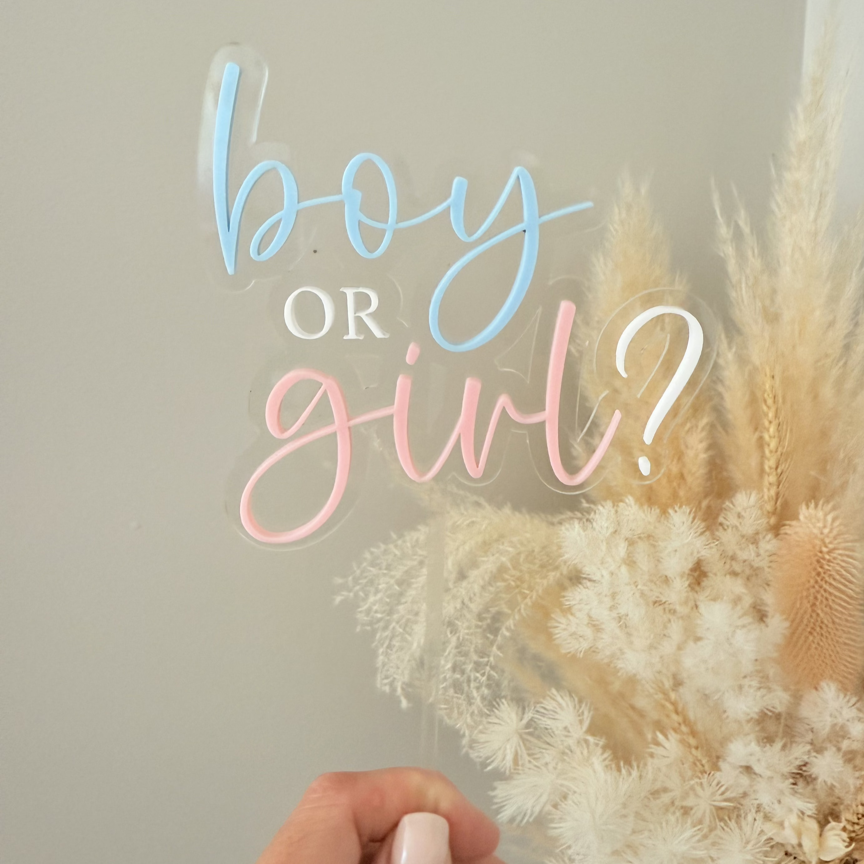 GENDER REVEAL CAKE TOPPER