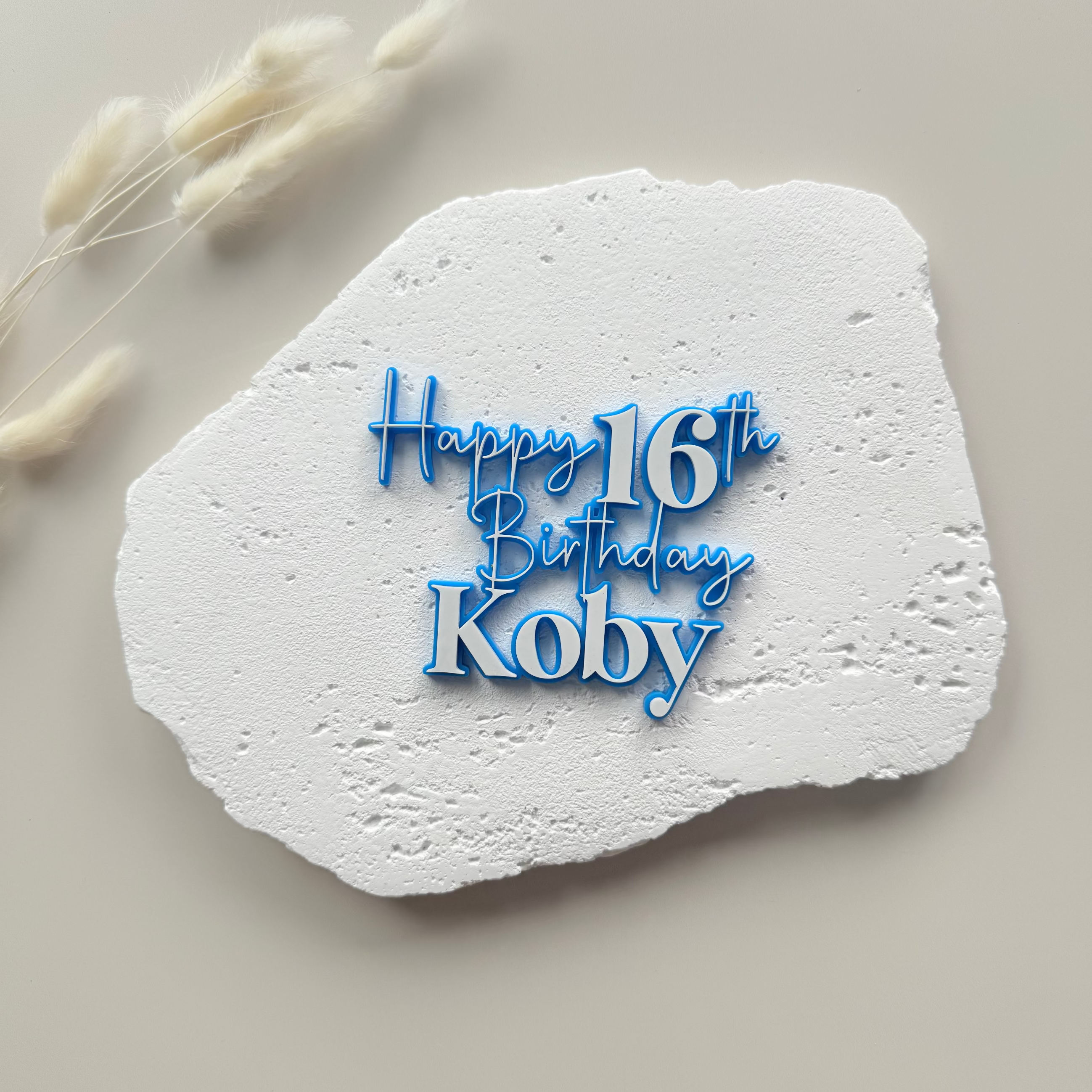 PERSONALISED ACRYLIC CAKE CHARM