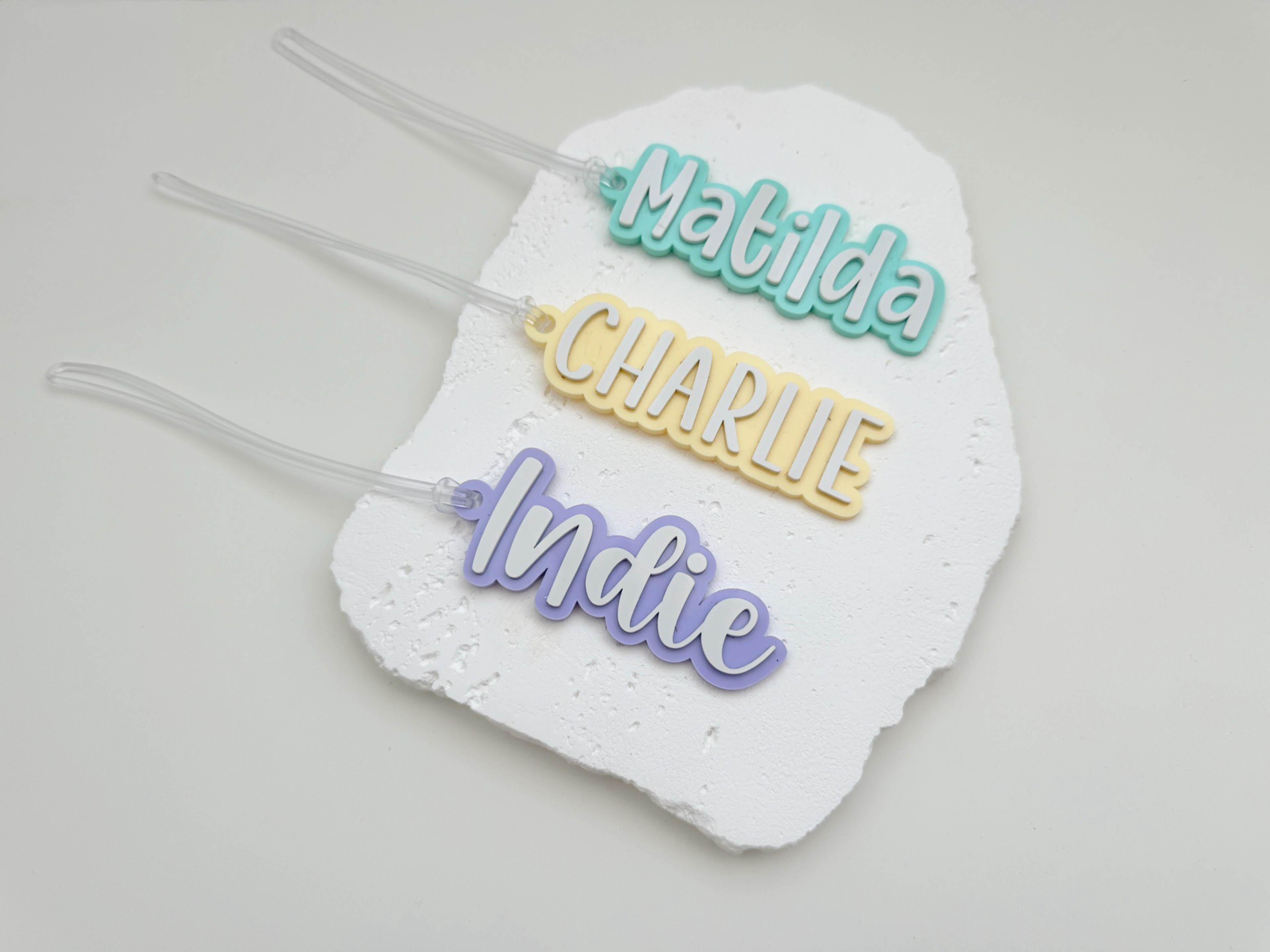 PERSONALISED ACRYLIC BAG TAG