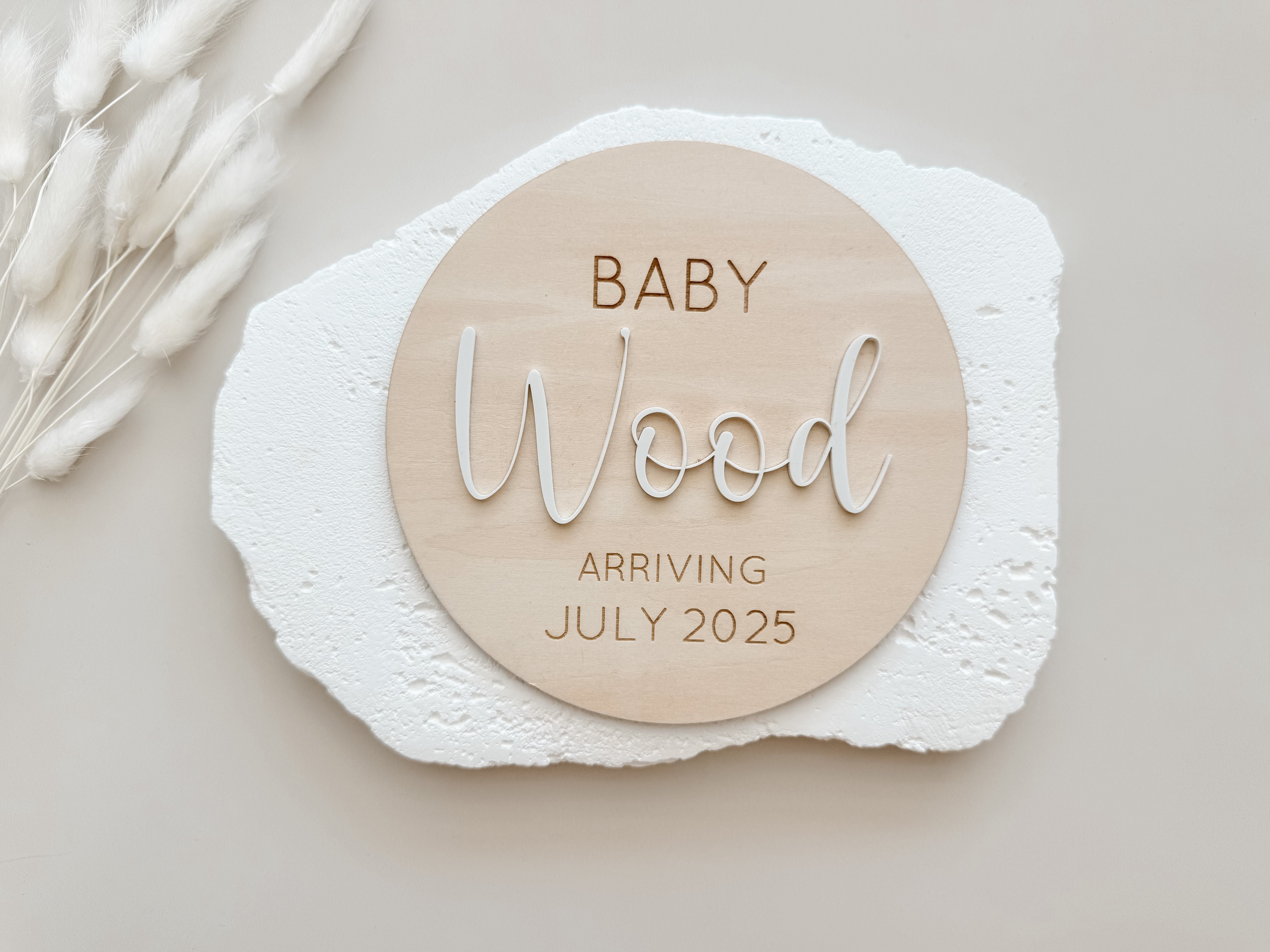 PERSONALISED PREGNANCY ANNOUNCEMENT PLAQUE
