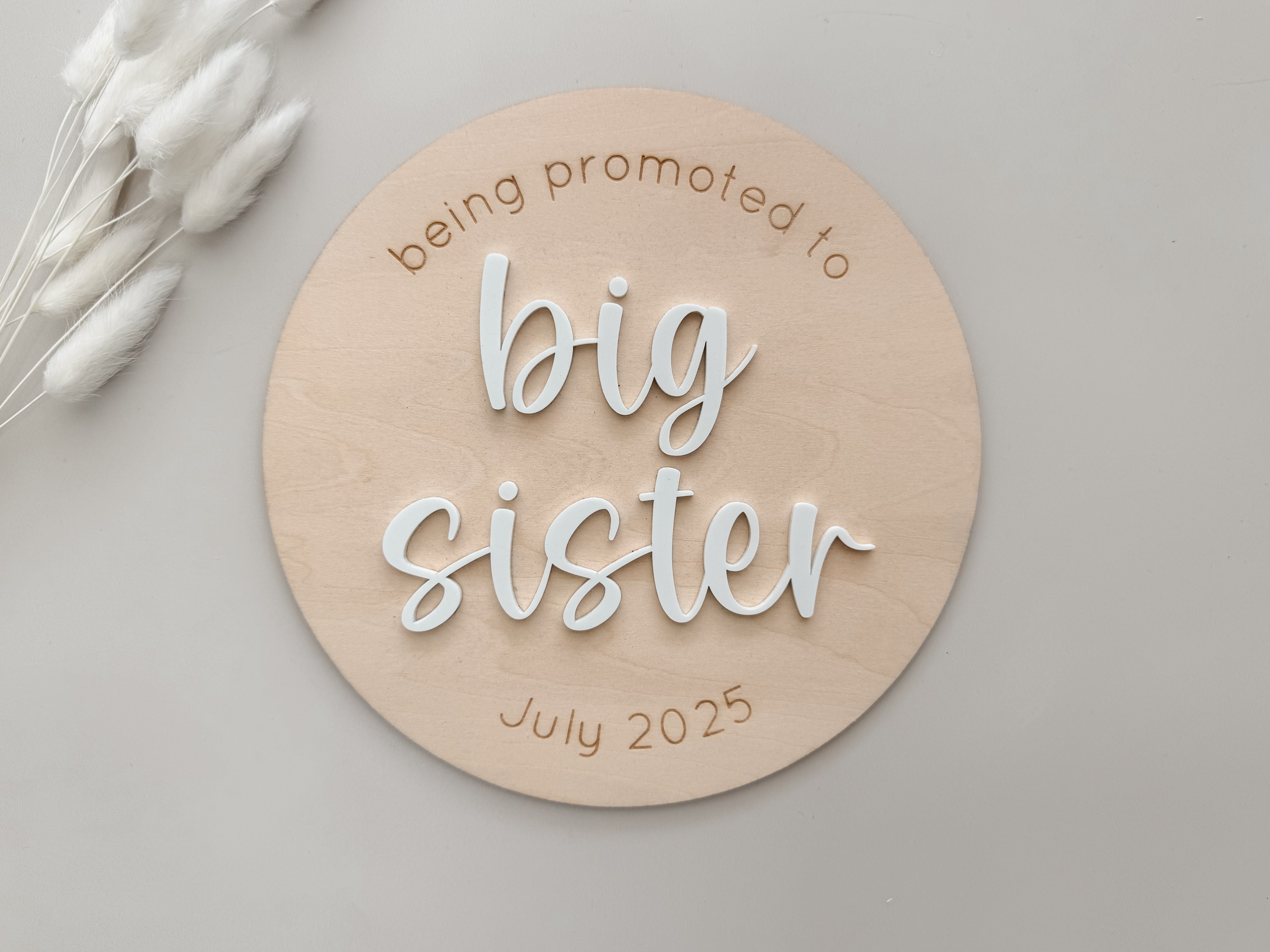 BIG BROTHER/BIG SISTER ANNOUNCEMENT PLAQUE