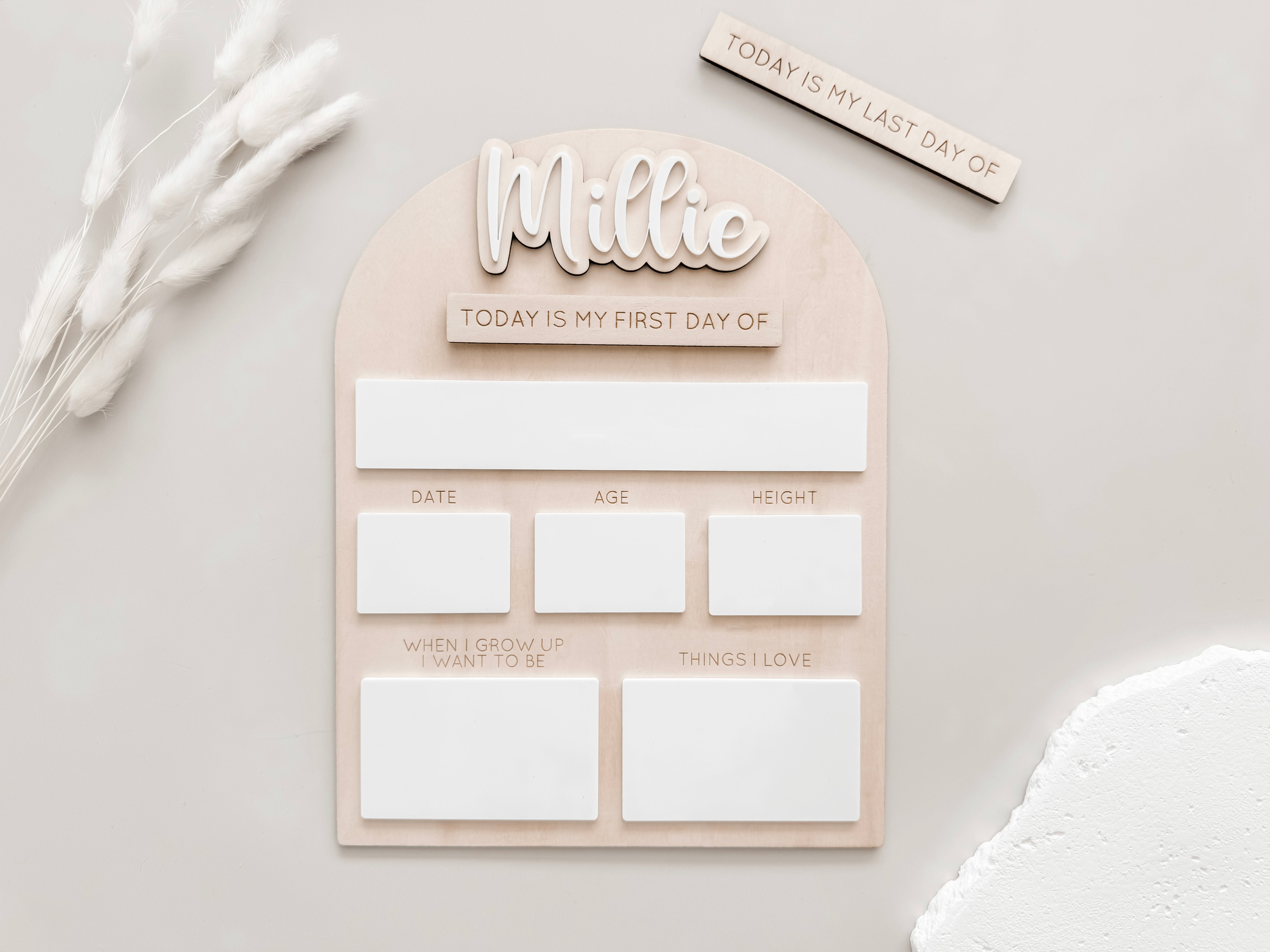 MY FIRST DAY BOARD - PLAIN ARCH